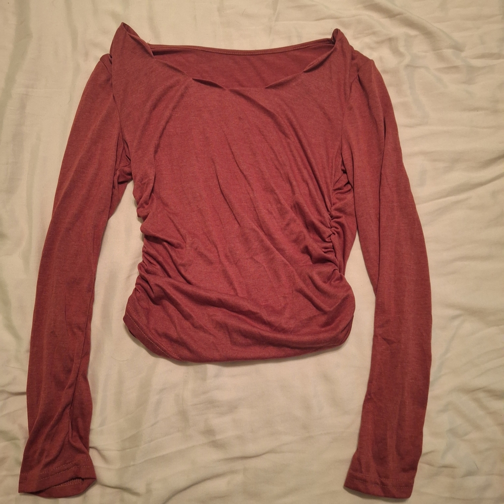 SHEIN Rust Long Sleeve Top